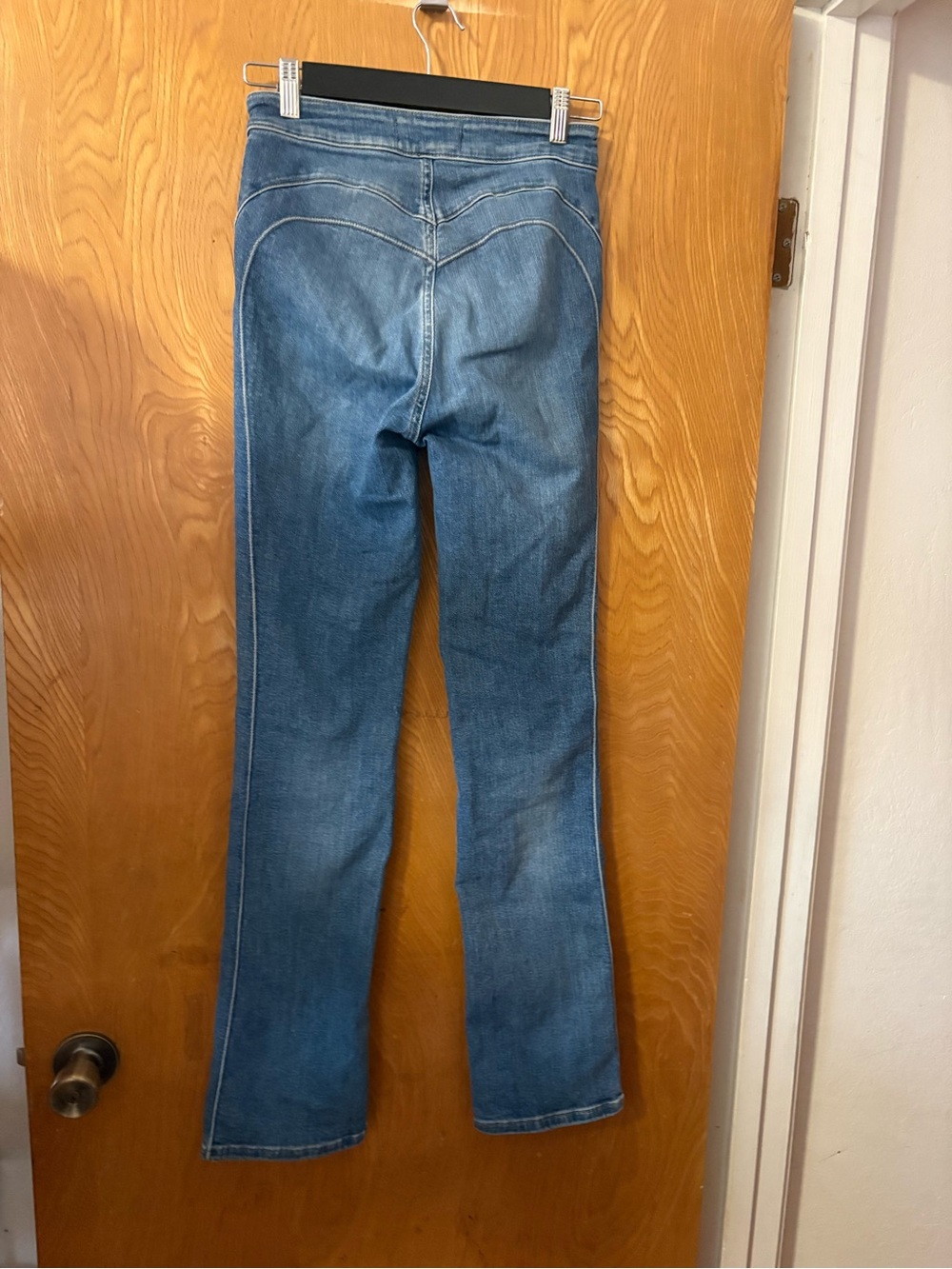 Free People cross my heart Mid Blue straight Leg Jeans 25 - Picture 12 of 13